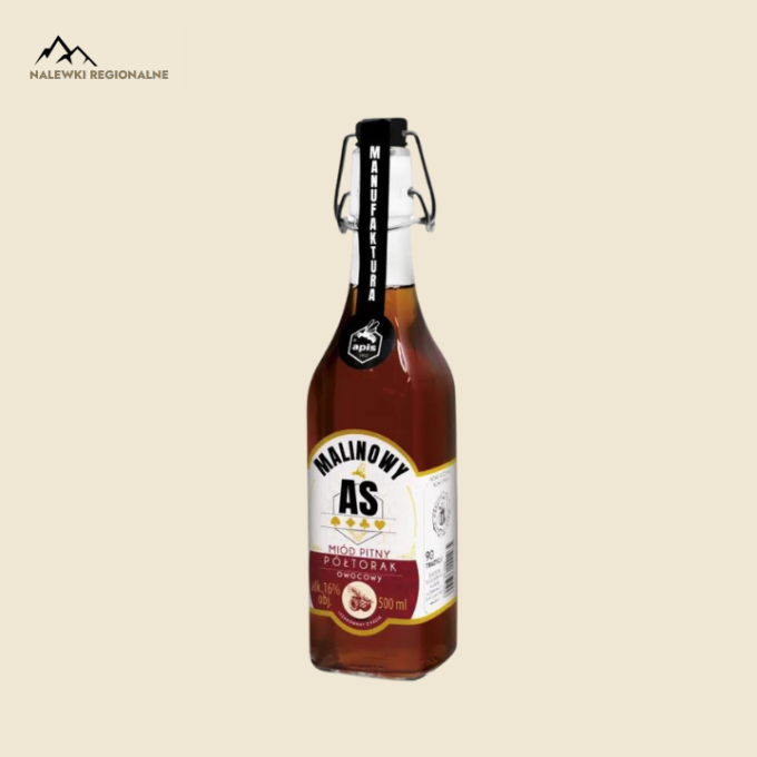 Miód Pitny - półtorak "Malinowy As" 500ml 16%